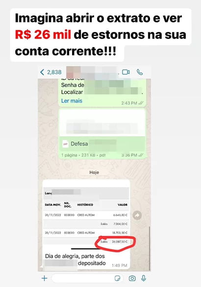 Depoimento Viva Sempre com dinheiro