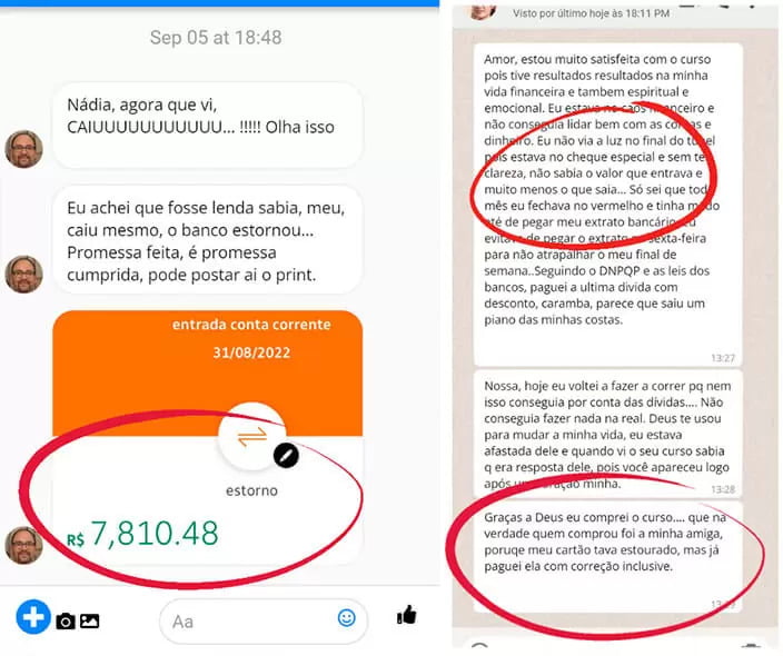 Viva sempre com dinheiro depoimento